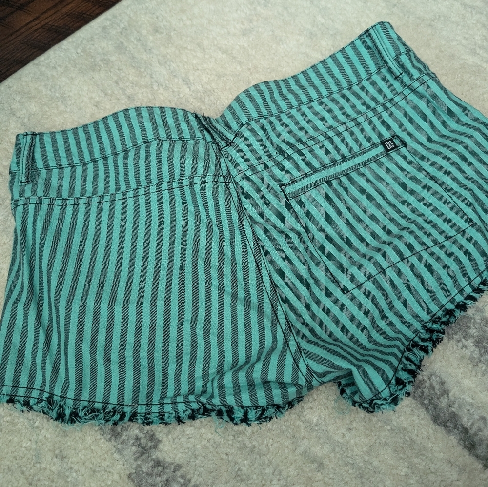 Green and black shorts